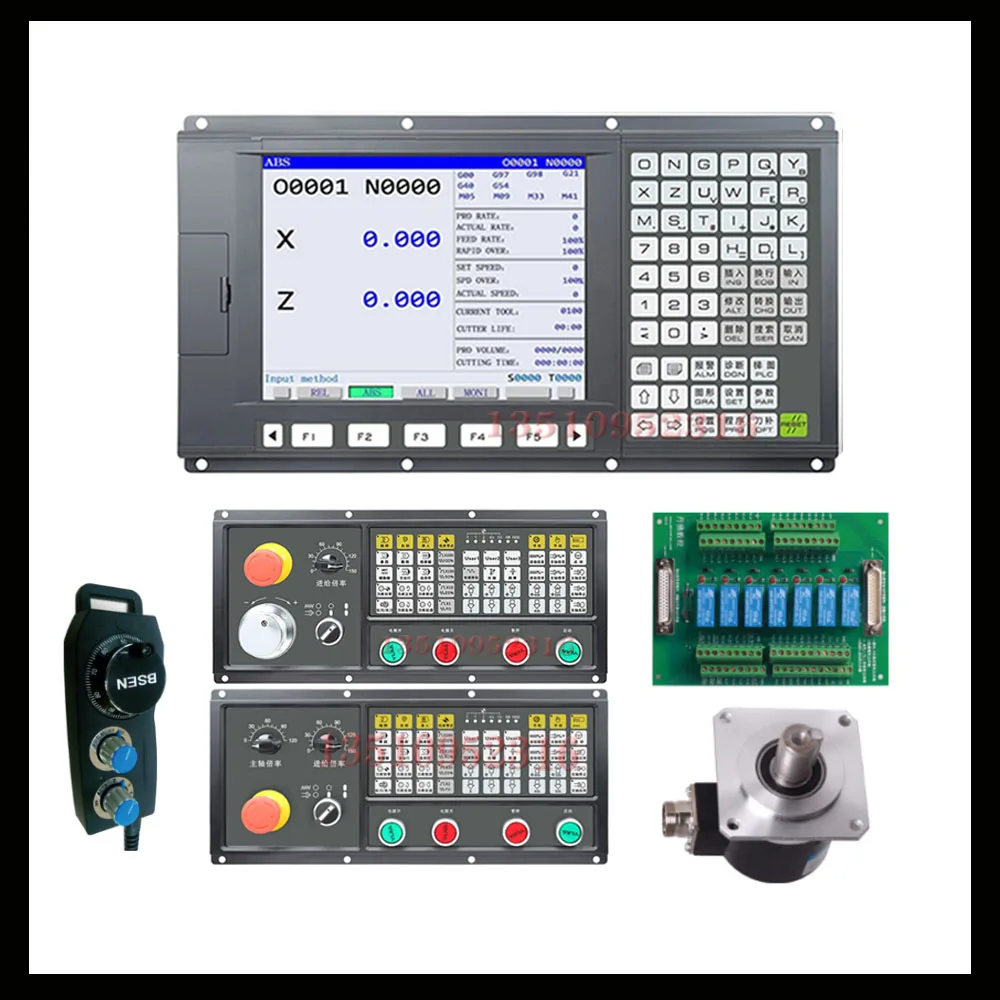 CNC lathe system, 2/3/4/5 axis CNC lathe controller kit, hand wheel, panel, spindle encoder, relay board, for lathe processing
CNC lathe system, 2/3/4/5 axis CNC lathe controller kit, hand wheel, panel, spindle encoder, relay board, for lathe processing