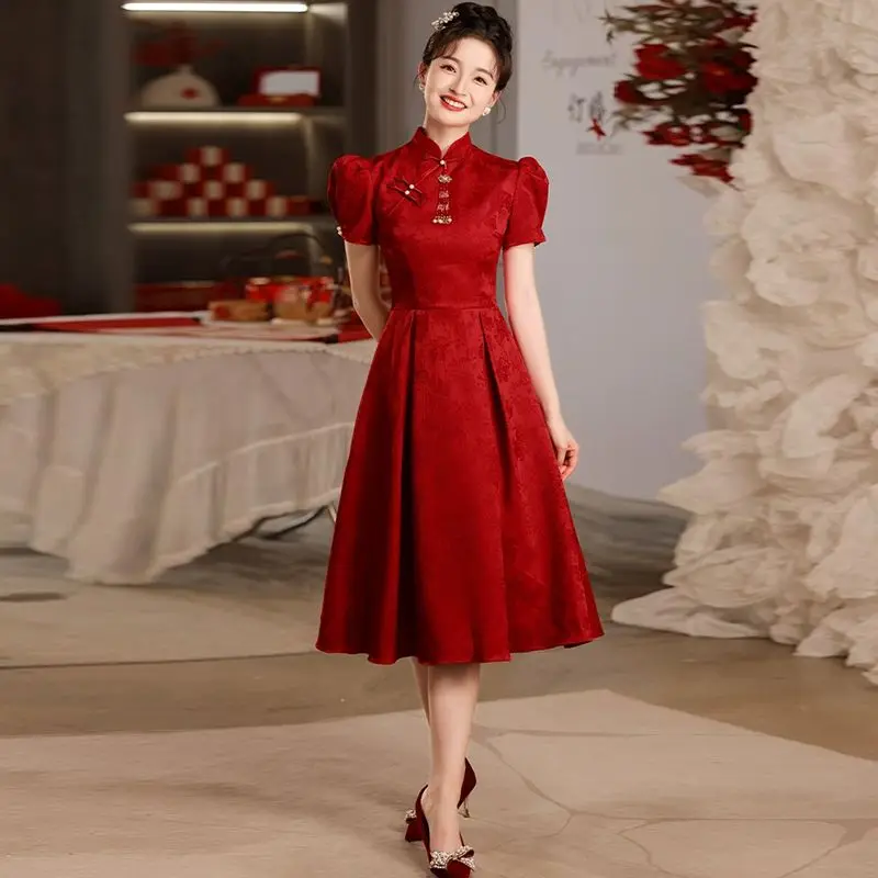 Женское вечернее платье-Ципао Yourqipao, праздничное свадебное платье, красное маленькое платье ханьфу, новогодние платья
Женское вечернее платье-Ципао Yourqipao, праздничное свадебное платье, красное маленькое платье ханьфу, новогодние платья