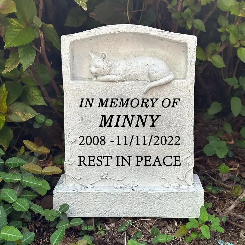 Upright Pet Headstone for Cat, Personalized Cat Memorial Stone Resin Cat Statue Figurine Cat Garden Stone Pet Gravestone for Cat
Upright Pet Headstone for Cat, Personalized Cat Memorial Stone Resin Cat Statue Figurine Cat Garden Stone Pet Gravestone for Cat