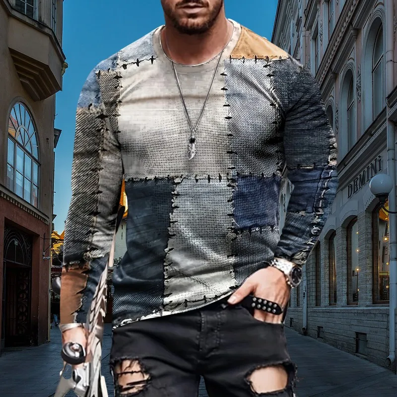 Hip Hop New Geometric 3d Printed Men's Long Sleeve T-Shirt Fashion Street Trend Creative Top Casual O Collar Casual Clothing
Hip Hop New Geometric 3d Printed Men's Long Sleeve T-Shirt Fashion Street Trend Creative Top Casual O Collar Casual Clothing