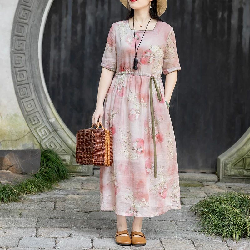 Nian Jiangnan Original A-Line Dr Women Loose Cover up Cotton Linen Waist Cinch Square Collar Skirt Spring Summer Dr
Nian Jiangnan Original A-Line Dr Women Loose Cover up Cotton Linen Waist Cinch Square Collar Skirt Spring Summer Dr