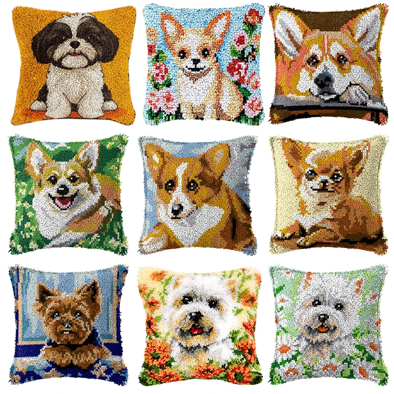 Cute Corgi Latch Hook Kit Mats Cushion Pillow DIY Animal Simple Series Cushion Embroidery Latch Hook Needlework Button Package
Cute Corgi Latch Hook Kit Mats Cushion Pillow DIY Animal Simple Series Cushion Embroidery Latch Hook Needlework Button Package