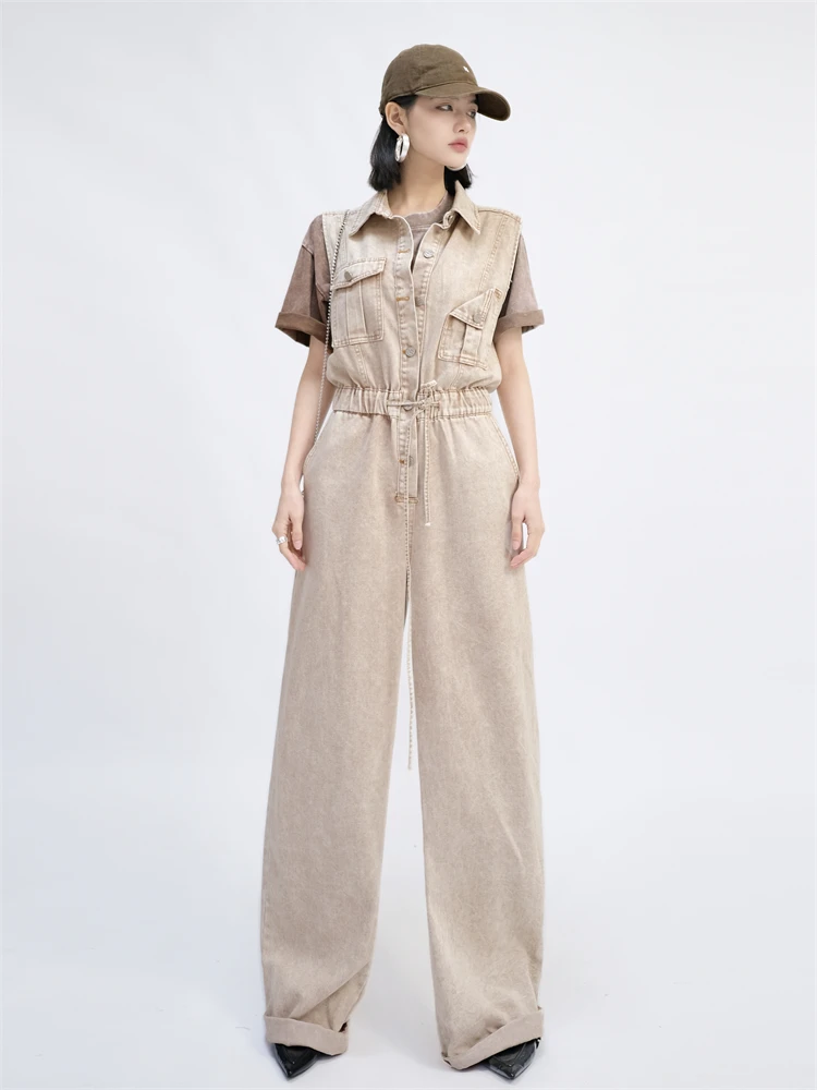 American Retro High Waist Wide Leg Pants Women's Spring Summer New Sle Svel Floor Length Denim Overalls
American Retro High Waist Wide Leg Pants Women's Spring Summer New Sle Svel Floor Length Denim Overalls