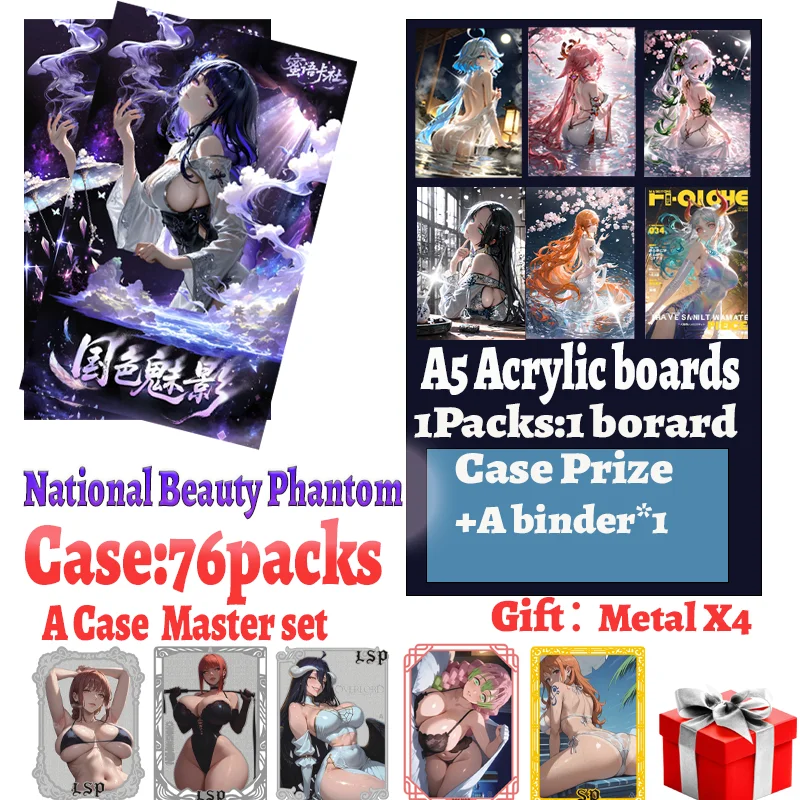 2025 Последние доски A5 National Beauty Phantom Hobby Spicy Waifu Board Doujin Booster Rem Boa Nami Genshin Furina Редкая карточная игрушка G
2025 Последние доски A5 National Beauty Phantom Hobby Spicy Waifu Board Doujin Booster Rem Boa Nami Genshin Furina Редкая карточная игрушка G