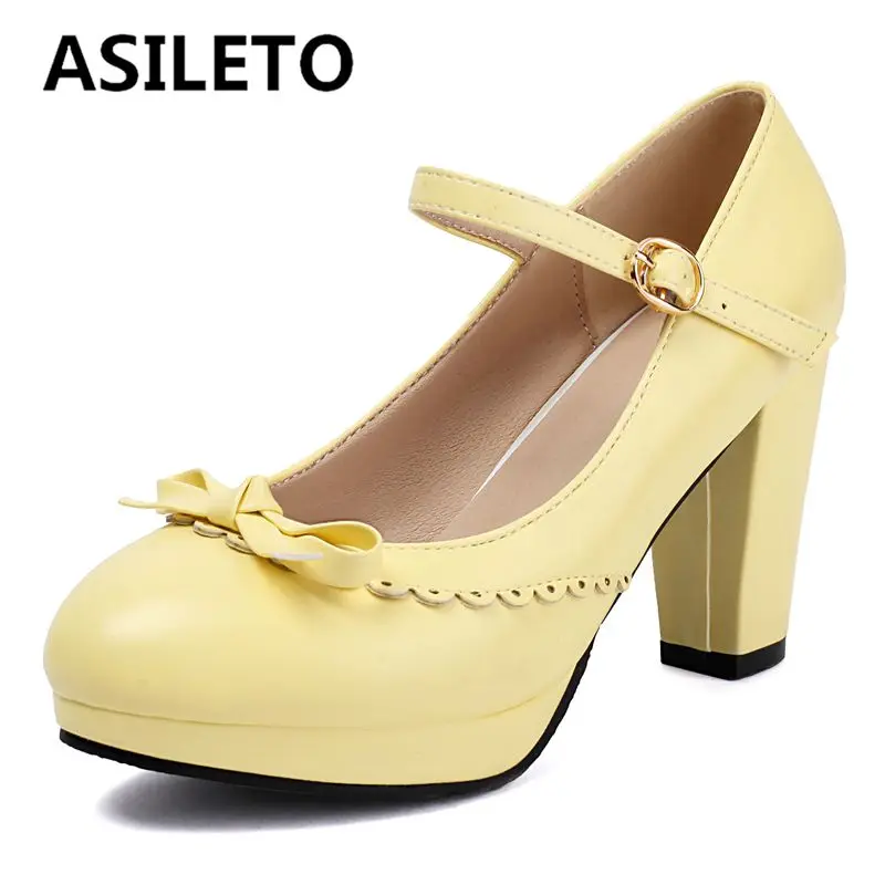 ASILETO Sweet Girls Pumps Round Toe Block Heels 8.5cm Platform 1.5cm Buckle Strap Bowknot Plus Size 47 48 Dating Female Shoes
ASILETO Sweet Girls Pumps Round Toe Block Heels 8.5cm Platform 1.5cm Buckle Strap Bowknot Plus Size 47 48 Dating Female Shoes