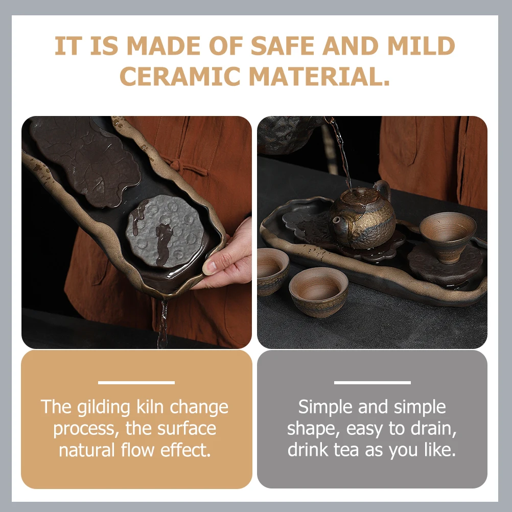 1Pcs Ceramic Tea Tray Japanese Style with Lotus Design Water Storage Drainage Tea Table for Chinese Kung Fu Teaware Set
1Pcs Ceramic Tea Tray Japanese Style with Lotus Design Water Storage Drainage Tea Table for Chinese Kung Fu Teaware Set