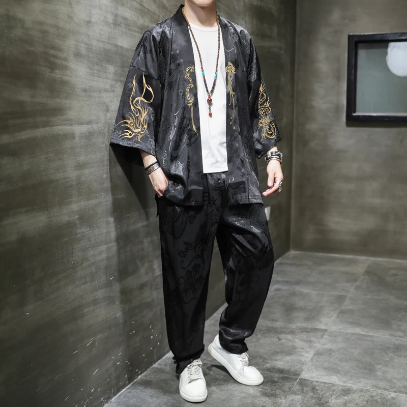 2025 Chinese Style Suit Men Pattern Embroidery Casual Sunscreen Clothing Ancient Style Cardigan Hanfu Thin Pants Men Black Sets
2025 Chinese Style Suit Men Pattern Embroidery Casual Sunscreen Clothing Ancient Style Cardigan Hanfu Thin Pants Men Black Sets