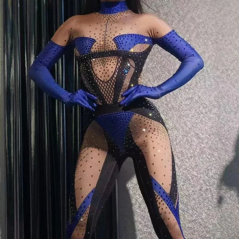 Sexy Rhinestones jumpsuit Club Dancer Performance Costume Show Stage Wear NightclubOutfit Modern dance
Sexy Rhinestones jumpsuit Club Dancer Performance Costume Show Stage Wear NightclubOutfit Modern dance