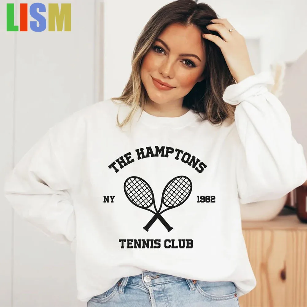 LISM Y2k sweatshirt Hamptons Tennis Club Y2K Crewneck Pullover Women Thick Fleece Warm Sweatshirts Vintage Style Casual Jumper
LISM Y2k sweatshirt Hamptons Tennis Club Y2K Crewneck Pullover Women Thick Fleece Warm Sweatshirts Vintage Style Casual Jumper