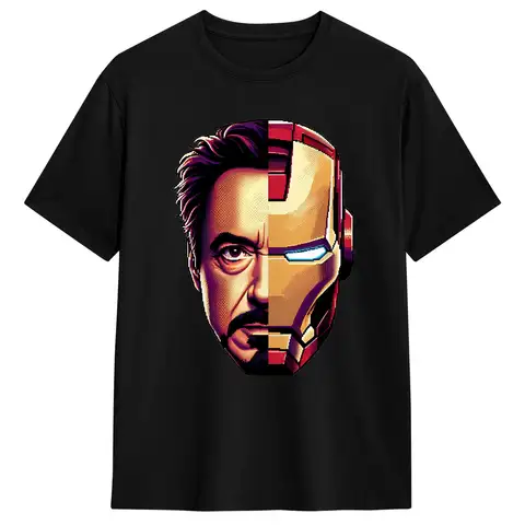 The Iron Hero T Shirt Summer Fashion T-Shirts Pure Cotton Crewneck Oversize Clothing Short-Sleeve Streetwear Tshirt