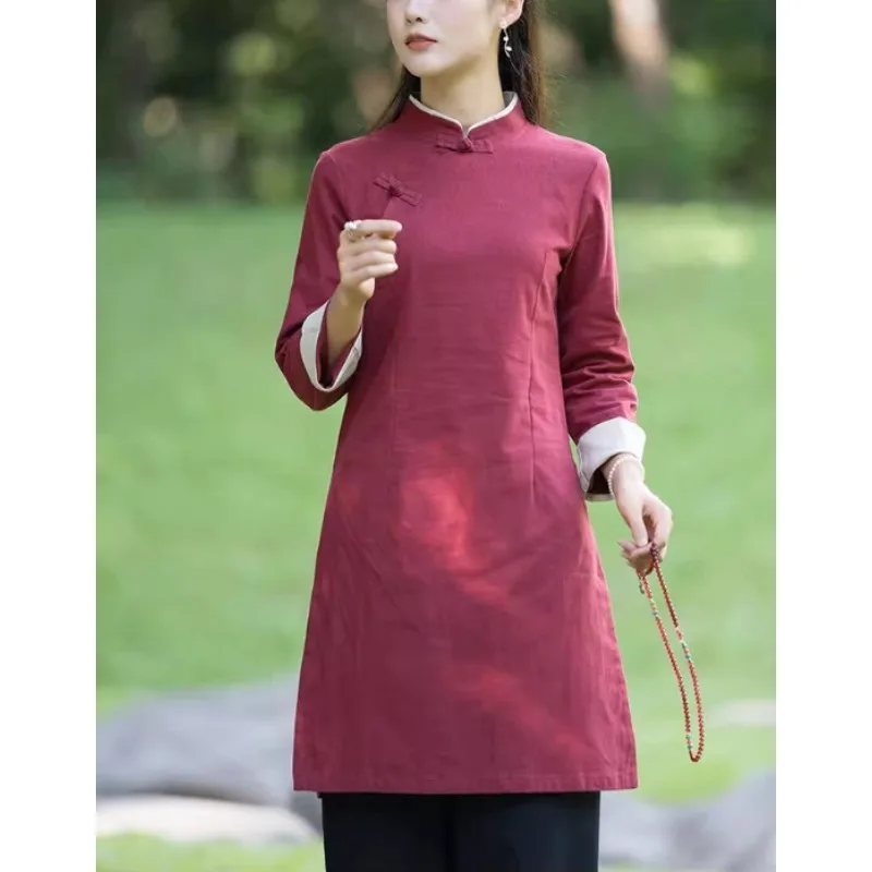 2025 Chinese Folk Shirt Tai Chi Top Retro Cotton and Hemp Shirt Traditional Chinese Meditation Tea Dress
2025 Chinese Folk Shirt Tai Chi Top Retro Cotton and Hemp Shirt Traditional Chinese Meditation Tea Dress