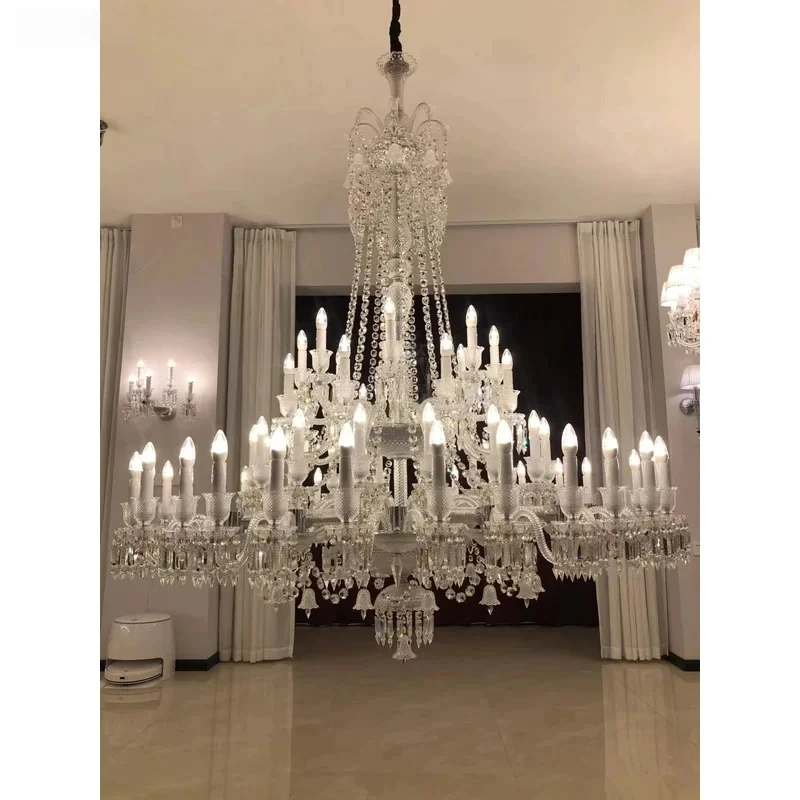 Luxury Hotel Crystal Lamp Living Room Large Crystal Chandelier D150cm H210cm 60arms Candle Lighting Modern Decora Hanging Lamps
Luxury Hotel Crystal Lamp Living Room Large Crystal Chandelier D150cm H210cm 60arms Candle Lighting Modern Decora Hanging Lamps