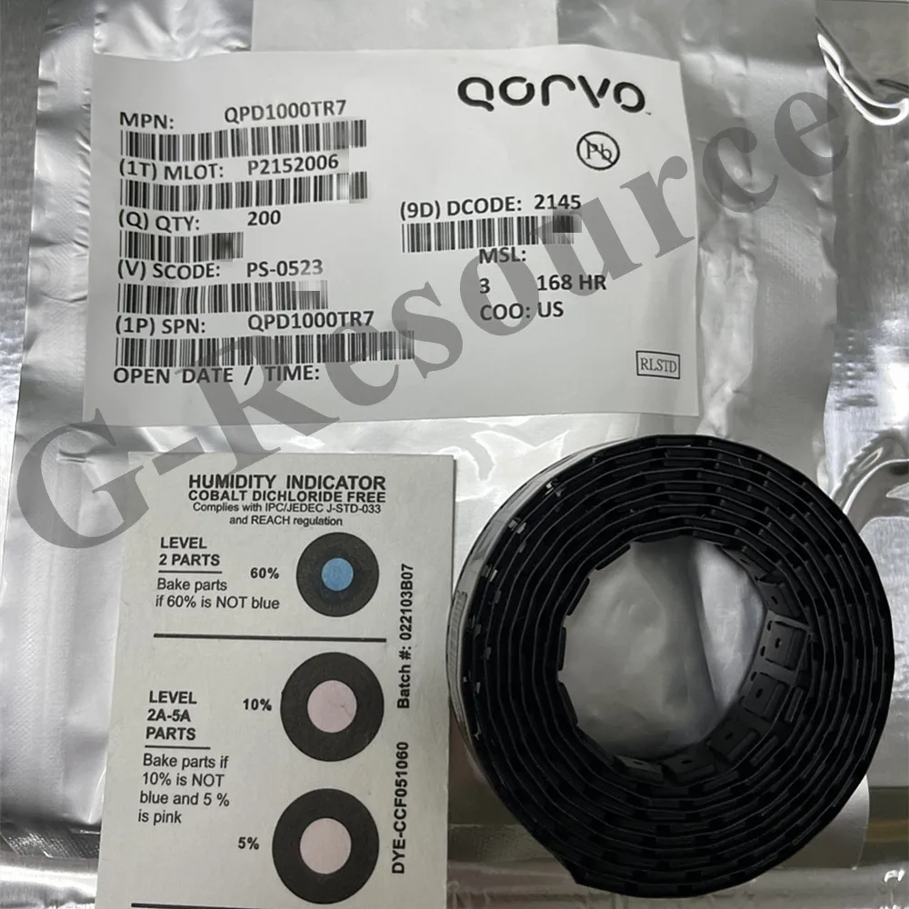 QPD1000TR7 QPD1000 15W, 28V, 0.03 – 1.215 GHz, GaN RF Input-Matched Transistor New Original
QPD1000TR7 QPD1000 15W, 28V, 0.03 – 1.215 GHz, GaN RF Input-Matched Transistor New Original