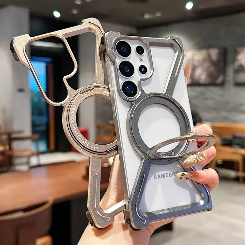 For Samsung Galaxy S26 Ultra Metal MagSafe Borderless Bumper For Galaxy S25 S24 S23 Ultra Aluminum Alloy Rotating Bracket Cover
For Samsung Galaxy S26 Ultra Metal MagSafe Borderless Bumper For Galaxy S25 S24 S23 Ultra Aluminum Alloy Rotating Bracket Cover