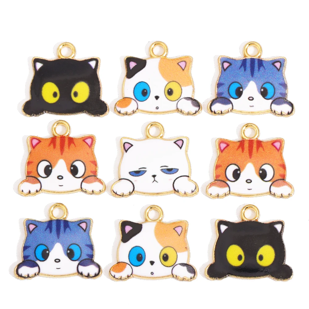 Mixed 10Pcs Enamel Cat Animal Charms Cute Metal Pendants for Children's Bracelet Earrings DIY Necklace Bracelets Jewelry Making
Mixed 10Pcs Enamel Cat Animal Charms Cute Metal Pendants for Children's Bracelet Earrings DIY Necklace Bracelets Jewelry Making