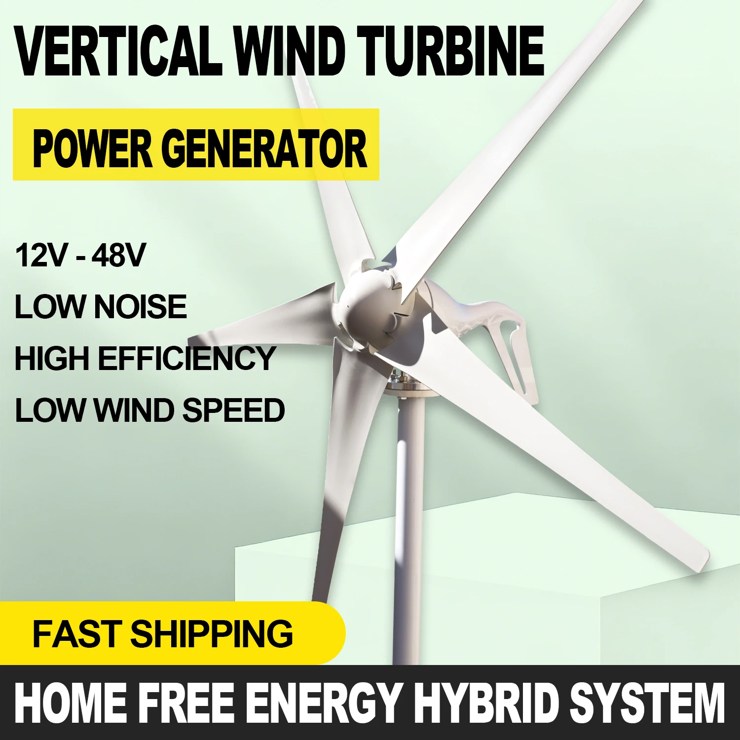 Free Energy 5000W Home Wind Power Turbine Generator 8KW 12V 24V 48V Small Horizontal Windmill Low Noise With MPPT Controller
Free Energy 5000W Home Wind Power Turbine Generator 8KW 12V 24V 48V Small Horizontal Windmill Low Noise With MPPT Controller