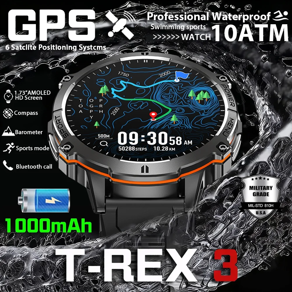 2025 New Outdoors Military GPS Compass Sports Smart Watch Men Built-in Dual-Band GNSS Altimeter 10ATM Bluetooth call Smartwatch
2025 New Outdoors Military GPS Compass Sports Smart Watch Men Built-in Dual-Band GNSS Altimeter 10ATM Bluetooth call Smartwatch