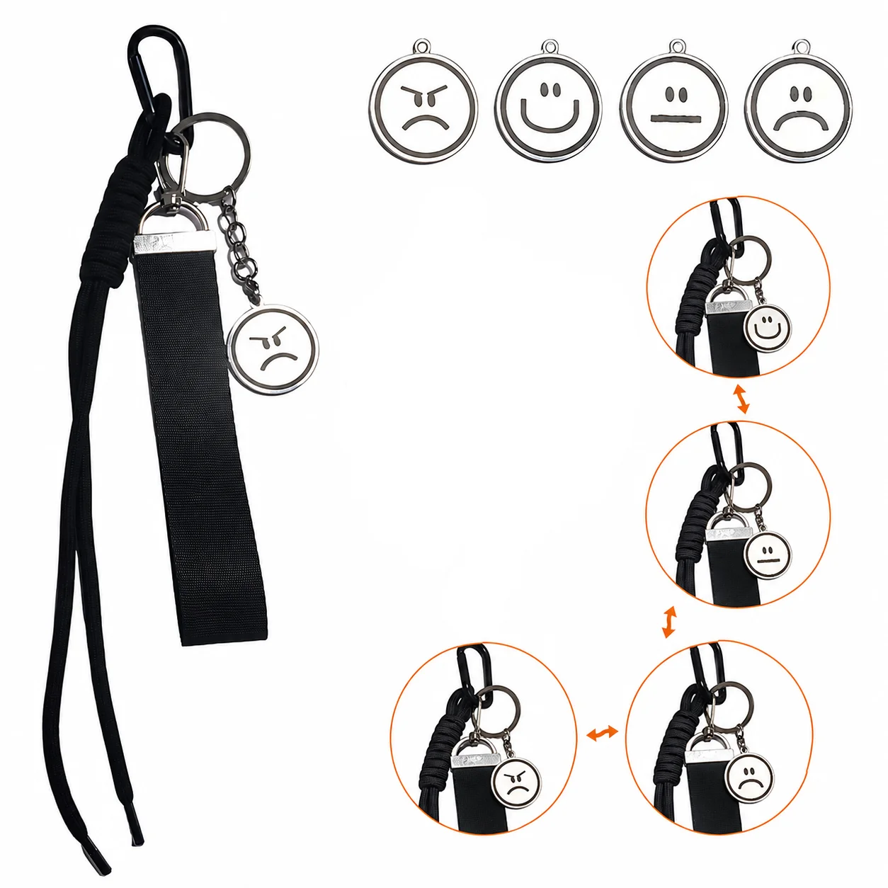 DIY Mood Expression Keychain Interchangeable Face Charm Key Ring Daily Emotion Pendant Funny Bag Hanging Accessory Creative Gift
DIY Mood Expression Keychain Interchangeable Face Charm Key Ring Daily Emotion Pendant Funny Bag Hanging Accessory Creative Gift