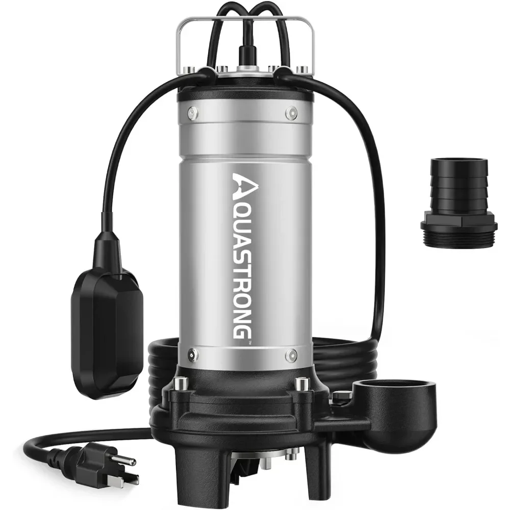 1HP Sewage Grinder Pump, Stainless Steel, 115V Automatic Float Switch, Submersible Effluent/Sump Pump for Sump Basin,
1HP Sewage Grinder Pump, Stainless Steel, 115V Automatic Float Switch, Submersible Effluent/Sump Pump for Sump Basin,