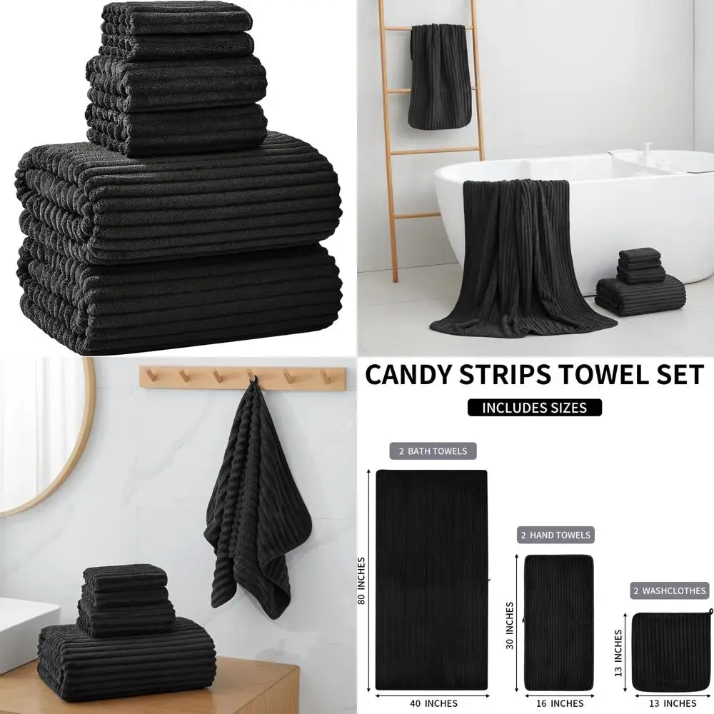 Luxury Oversized Bath Towel Set - 6 Piece Super Soft Absorbent Microfiber Sheets, Quick Drying Shower Towels
Luxury Oversized Bath Towel Set - 6 Piece Super Soft Absorbent Microfiber Sheets, Quick Drying Shower Towels