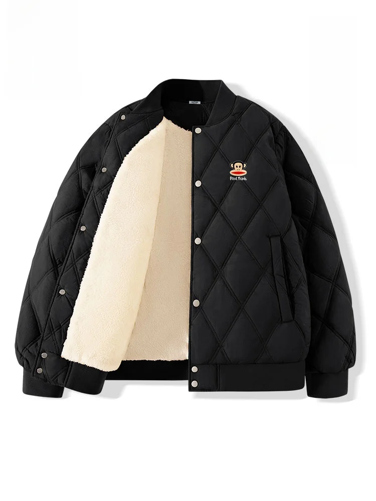 Утепленная бейсбольная куртка на флисовой подкладке для мужчин: зимнее теплое пальто из прочного нейлона, молодежная модная повседневная верхняя одежда
Утепленная бейсбольная куртка на флисовой подкладке для мужчин: зимнее теплое пальто из прочного нейлона, молодежная модная повседневная верхняя одежда