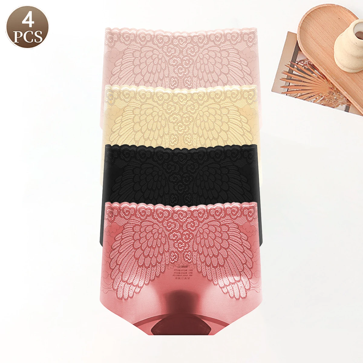 4 шт. женское нижнее белье, легкий ледяной шелк, средняя посадка, бесшовное, антибактериальное, лифтное, кружево, дышащее
4 шт. женское нижнее белье, легкий ледяной шелк, средняя посадка, бесшовное, антибактериальное, лифтное, кружево, дышащее