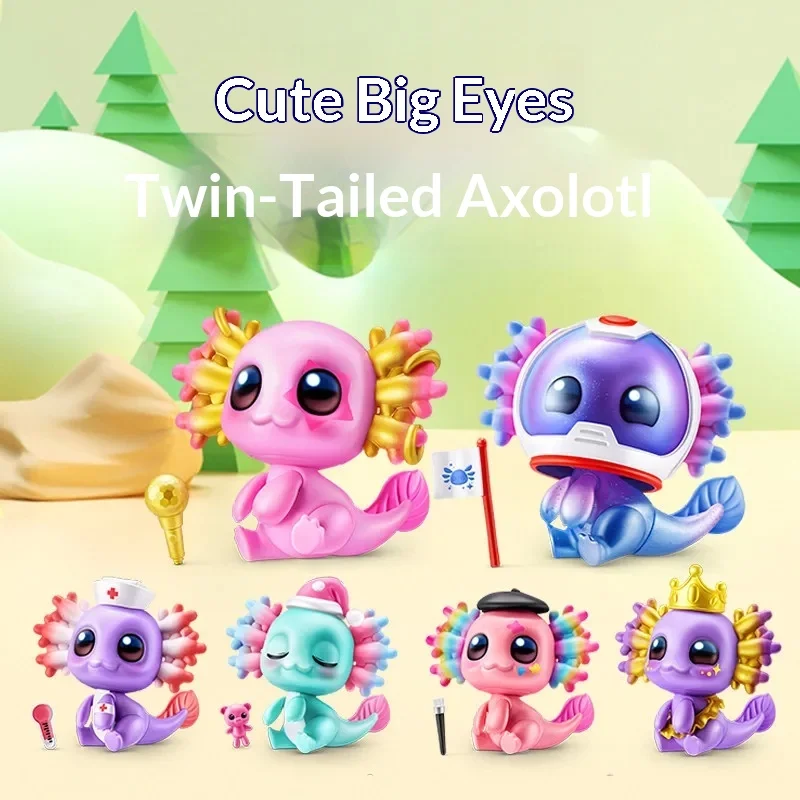 Zuru 5 Surprise Axolotl Mini Ball Blind Box Cute Big Eye Double Ponytail Collectible Figurines Desktop Decoration Gift
Zuru 5 Surprise Axolotl Mini Ball Blind Box Cute Big Eye Double Ponytail Collectible Figurines Desktop Decoration Gift
