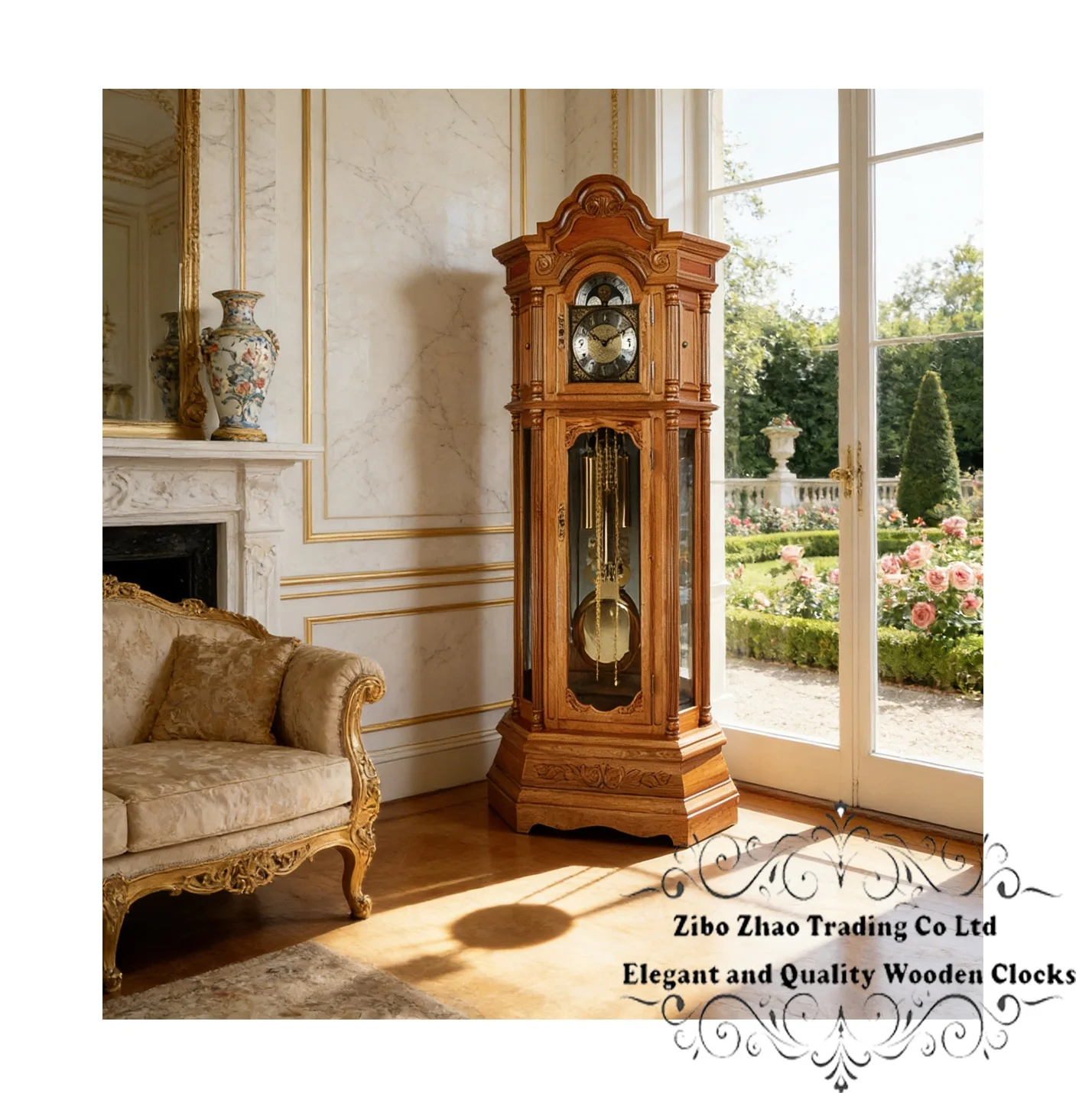 Gorman Grandfather Clock Antique Style Analog Display Wooden Touch Finish Arabic Numerals Swan Neck Pediment Auto Triple Chimes
Gorman Grandfather Clock Antique Style Analog Display Wooden Touch Finish Arabic Numerals Swan Neck Pediment Auto Triple Chimes