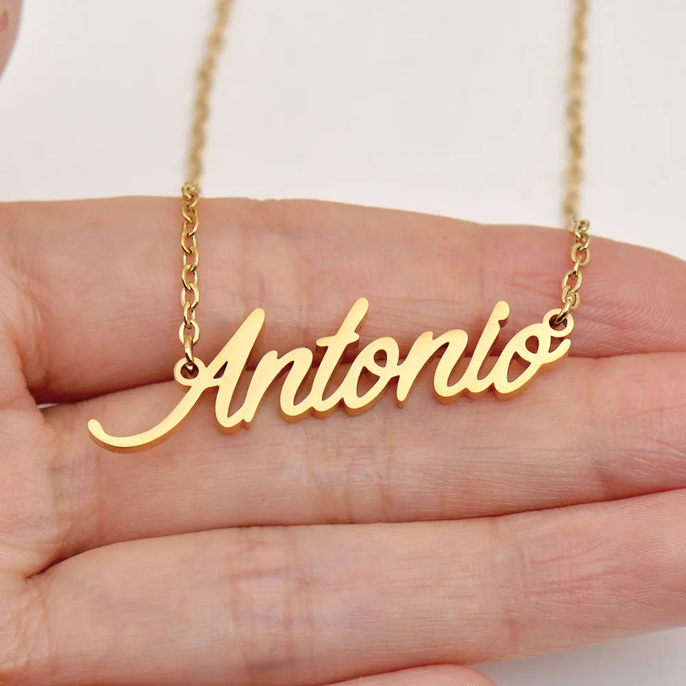 AOLOSHOW Gold Color Stainless Steel Name Necklace for Women Dainty Nameplate Pendant Jewelry Gift for Female Girls Birthday
AOLOSHOW Gold Color Stainless Steel Name Necklace for Women Dainty Nameplate Pendant Jewelry Gift for Female Girls Birthday