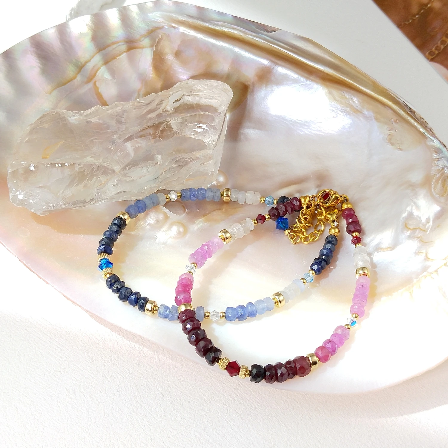 Lii Ji Natural 4-5mm Gemstone With Crystal American 14K Gold Filled Bracelet 16.5+2cm Handmade Fashion Jewelry For Party
Lii Ji Natural 4-5mm Gemstone With Crystal American 14K Gold Filled Bracelet 16.5+2cm Handmade Fashion Jewelry For Party