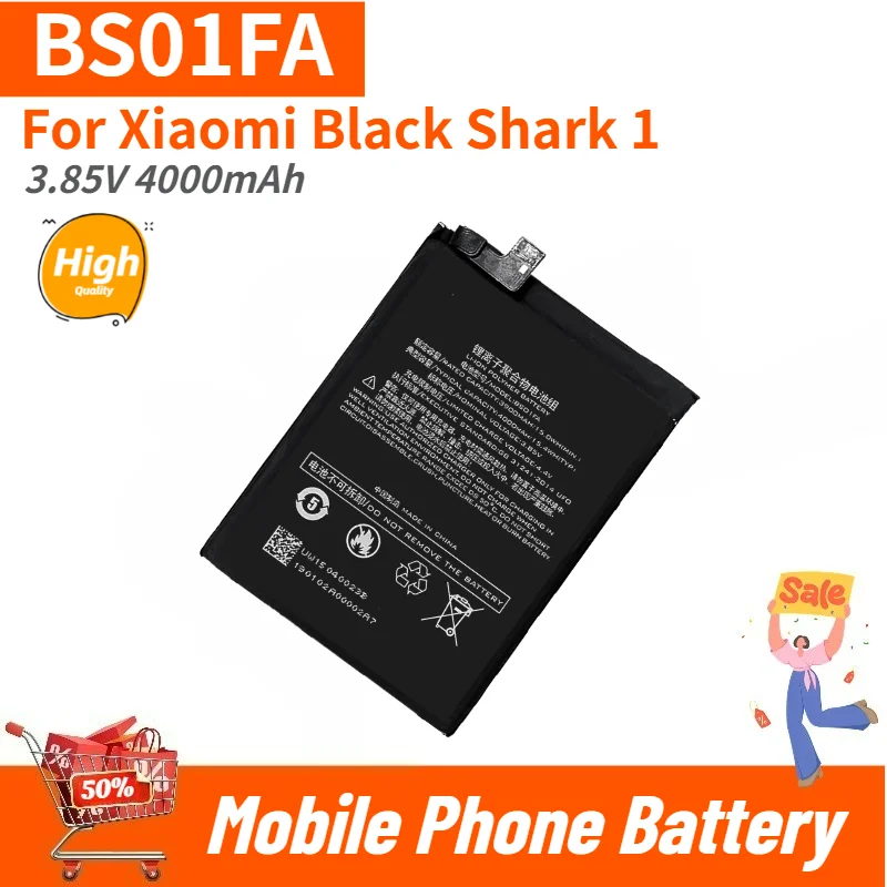 High Quality BS01FA Mobile Phone Battery 3.85V 4000mAh For Xiaomi Black Shark 1 Brand New Replacement Battery
High Quality BS01FA Mobile Phone Battery 3.85V 4000mAh For Xiaomi Black Shark 1 Brand New Replacement Battery