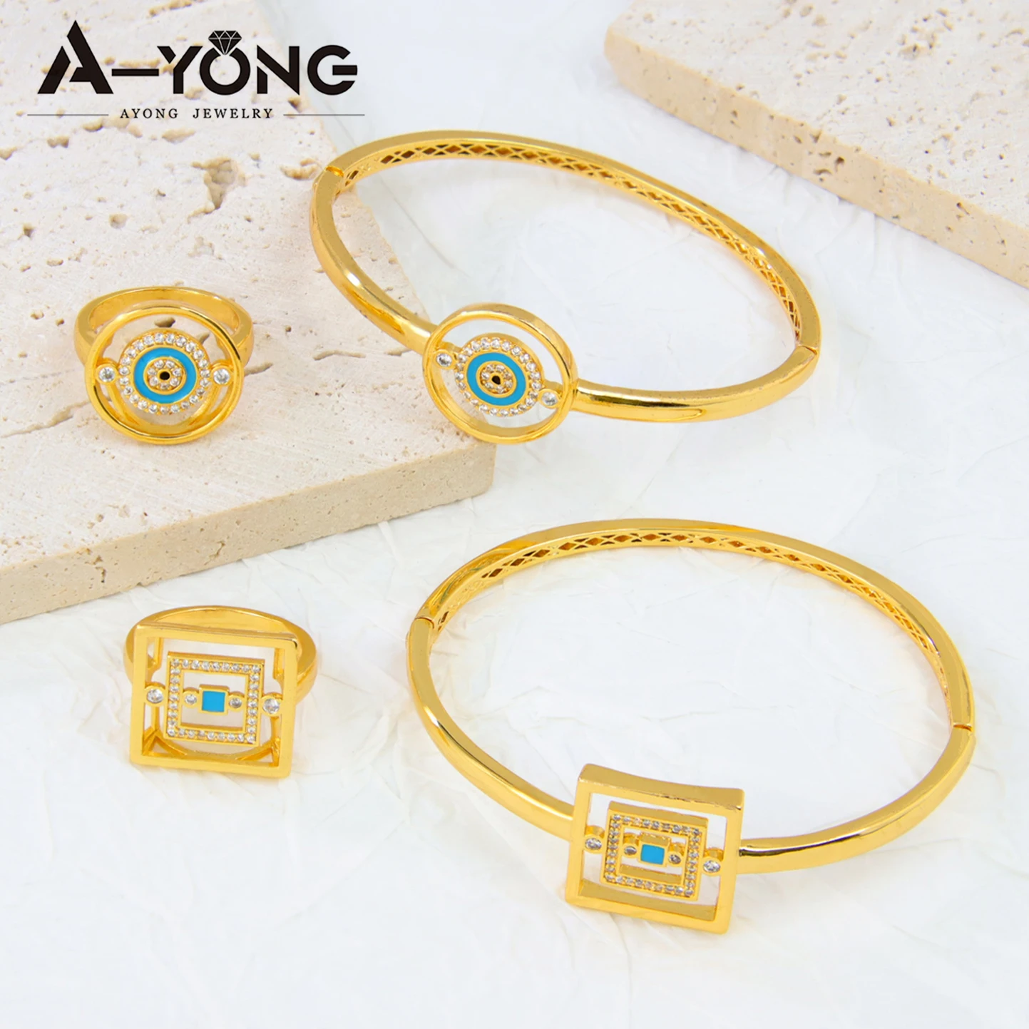 Dubai Fashion Jewelry Set 21k Gold Plated Arabic Muslim Open Bracelet Ring Middle Eastern Women Vintage Party Jewelrys
Dubai Fashion Jewelry Set 21k Gold Plated Arabic Muslim Open Bracelet Ring Middle Eastern Women Vintage Party Jewelrys