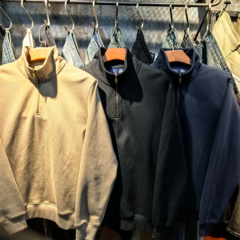 Мужская толстовка в стиле ретро-джинсовый кэжуал, с воротником-стойкой на молнии, однотонная, дышащая, удлиненная, для ношения под одеждой
Мужская толстовка в стиле ретро-джинсовый кэжуал, с воротником-стойкой на молнии, однотонная, дышащая, удлиненная, для ношения под одеждой