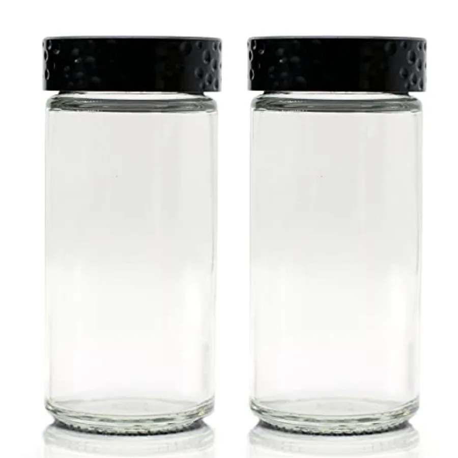 2 Pcs Black Spice Jars, 3 oz Glass Seasoning Bottles, Spices Container, Empty Spice Jars, Round Spice Bottles with Airtight Pla
2 Pcs Black Spice Jars, 3 oz Glass Seasoning Bottles, Spices Container, Empty Spice Jars, Round Spice Bottles with Airtight Pla