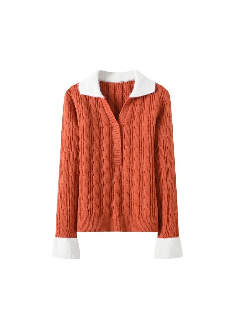 plus Size Long Sve V-Ne Sweater Women's Faion Splicing Thiened Autumn Winter New Sle for Plump Sister Trendy Top
plus Size Long Sve V-Ne Sweater Women's Faion Splicing Thiened Autumn Winter New Sle for Plump Sister Trendy Top