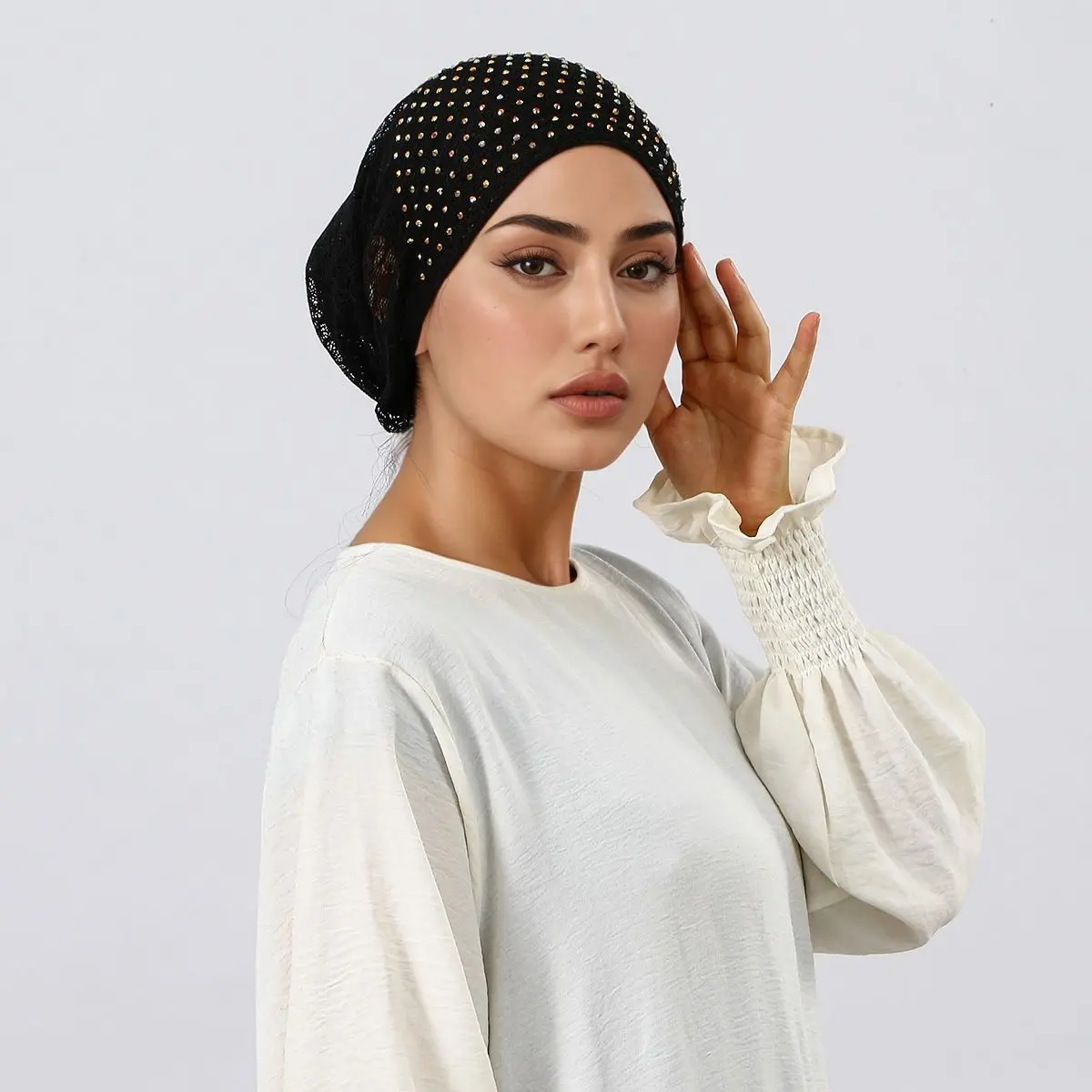 Muslim Women Turban Undercap Stretch Rhinestone Inner Hijabs Scarf Hollow out Full cover Caps Ready To Wear Breathable Headscarf
Muslim Women Turban Undercap Stretch Rhinestone Inner Hijabs Scarf Hollow out Full cover Caps Ready To Wear Breathable Headscarf