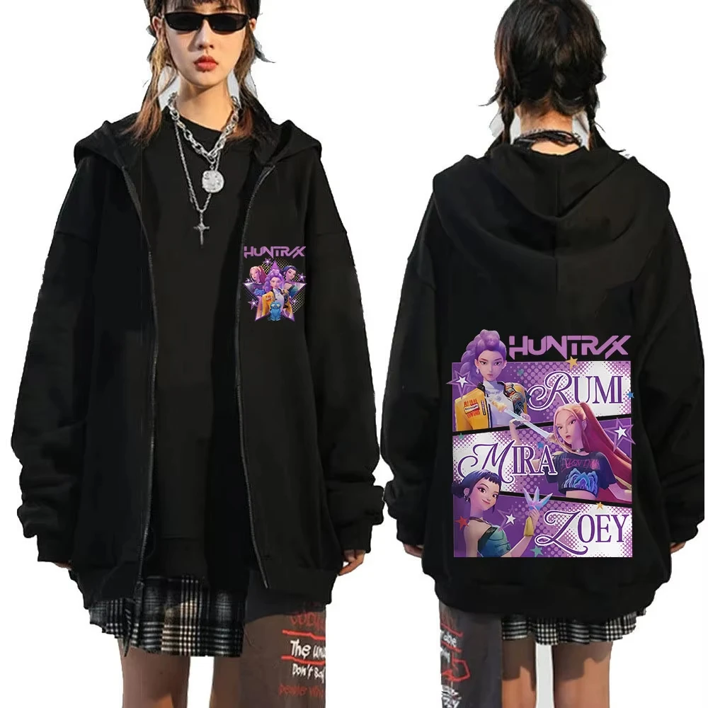 KPop Demon Hunters Movie Derpy Tiger Mira Rumi Zoey Zipper Hoodies Fashion Zip Up Hooded Sweatshirts Men Women Clothing Jacket
KPop Demon Hunters Movie Derpy Tiger Mira Rumi Zoey Zipper Hoodies Fashion Zip Up Hooded Sweatshirts Men Women Clothing Jacket