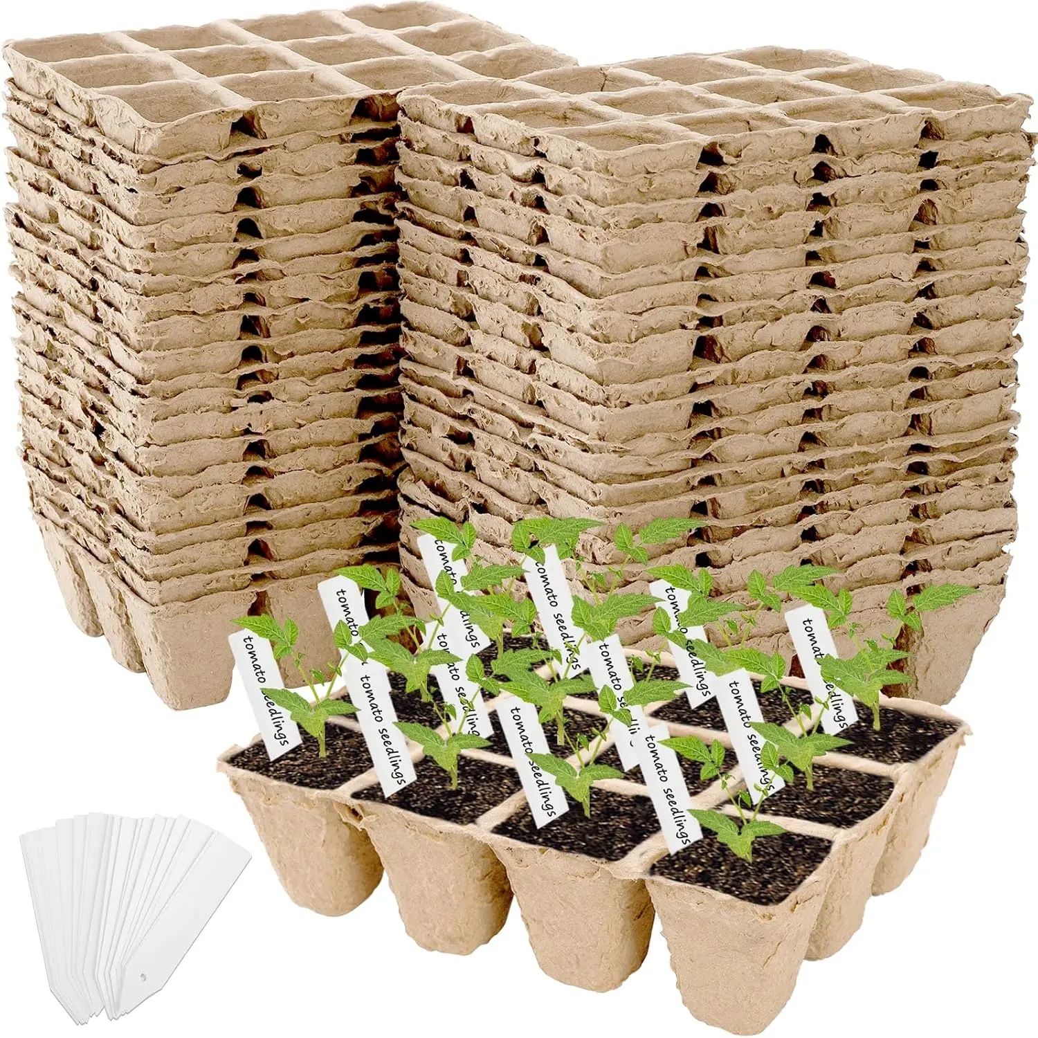 Набор из 40 торфяных горшков для рассады, 480 ячеек, биоразлагаемые органические лотки для проращивания семян
Набор из 40 торфяных горшков для рассады, 480 ячеек, биоразлагаемые органические лотки для проращивания семян