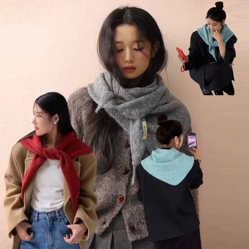 Korean Wool Knitted Triangle Shawl Winter Warm Versatile Shawl Large-sized Colorful Scarf Muffler Ladies Winter Accessories
Korean Wool Knitted Triangle Shawl Winter Warm Versatile Shawl Large-sized Colorful Scarf Muffler Ladies Winter Accessories