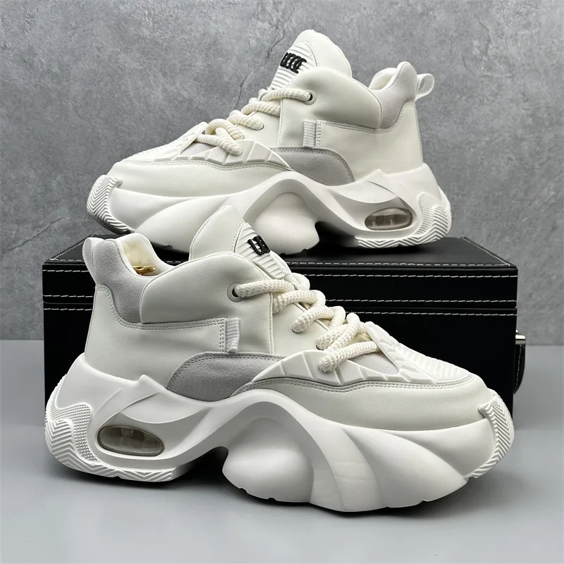 Classic White Chunky Sneakers Men Street Thick Sole Casual Sneakers For Men Fashion Designer Men's Height Increasing Shoes 2025
Classic White Chunky Sneakers Men Street Thick Sole Casual Sneakers For Men Fashion Designer Men's Height Increasing Shoes 2025