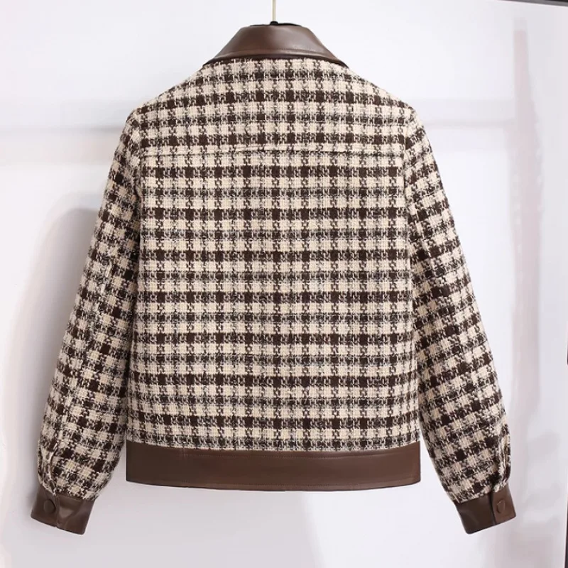 Женская шерстяная куртка в клетку «Тысяча птиц», весна-осень 2023, новое короткое пальто, женская маленькая ароматная верхняя одежда, пальто в западном стиле
Женская шерстяная куртка в клетку «Тысяча птиц», весна-осень 2023, новое короткое пальто, женская маленькая ароматная верхняя одежда, пальто в западном стиле