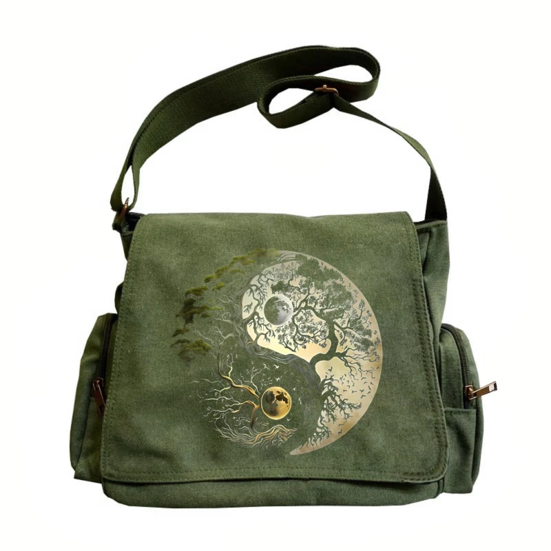 Винтажная сумка через плечо унисекс, мужская холщовая сумка Yin Yang Tree, большая вместительная сумка-мессенджер
Винтажная сумка через плечо унисекс, мужская холщовая сумка Yin Yang Tree, большая вместительная сумка-мессенджер