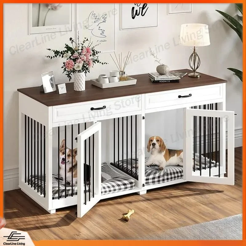 Dog Kennel Outdoor Dog House Heavy Duty Metal and Wood Dog Cage with Sliding Barn Door for Medium Large Dogs Pet Crate Indoor
Dog Kennel Outdoor Dog House Heavy Duty Metal and Wood Dog Cage with Sliding Barn Door for Medium Large Dogs Pet Crate Indoor