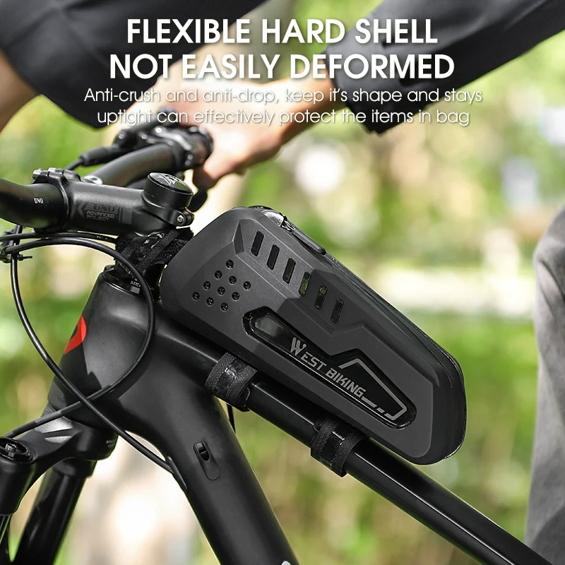 WEST BIKING Eco-Friendly TPU Bike Top Tube Bag Waterproof Bicycle Frame Bag with Earphone Hole Anti-Crush Cycling Storage Bag
WEST BIKING Eco-Friendly TPU Bike Top Tube Bag Waterproof Bicycle Frame Bag with Earphone Hole Anti-Crush Cycling Storage Bag