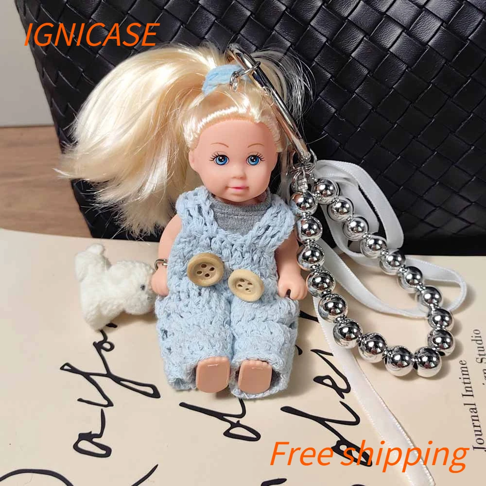 IGNICASE Blue Overalls Premium Mini Doll Doll Girl Pendant, Fashion Series Luggage Pendant Keychain Bag Parts Accessories New
IGNICASE Blue Overalls Premium Mini Doll Doll Girl Pendant, Fashion Series Luggage Pendant Keychain Bag Parts Accessories New