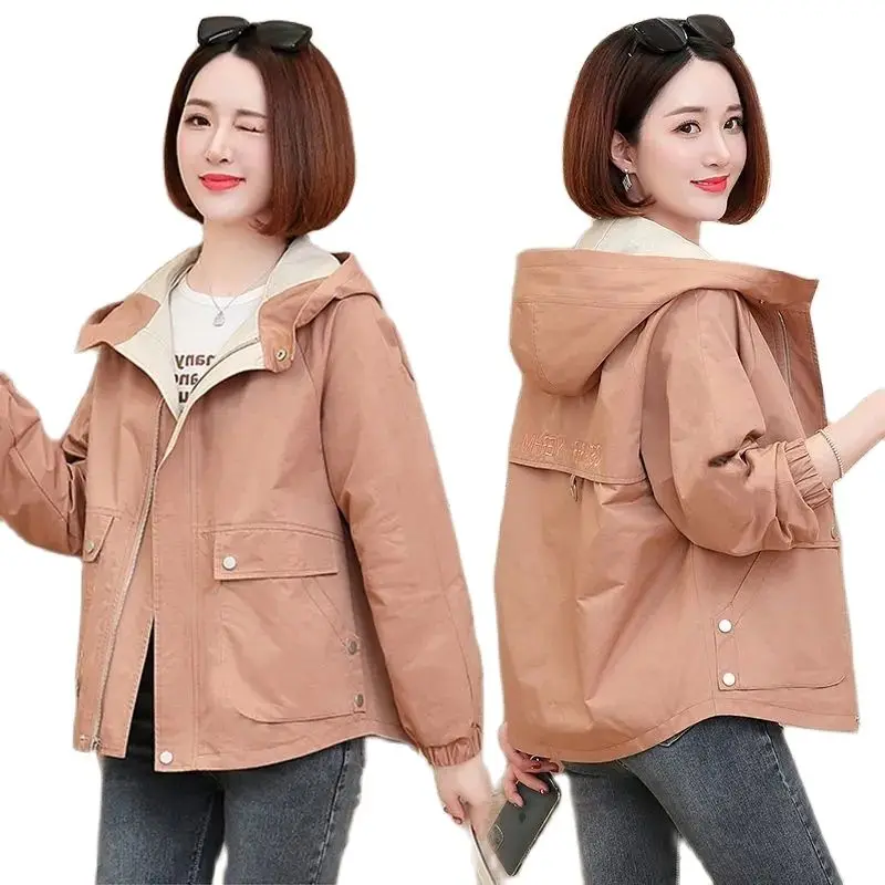 2022 Autumn Women's Coat Hooded Jacket Long Sleeve Zipper Pockets Casual Windbreaker Basic Short Baseball Uniform Outerwear
2022 Autumn Women's Coat Hooded Jacket Long Sleeve Zipper Pockets Casual Windbreaker Basic Short Baseball Uniform Outerwear