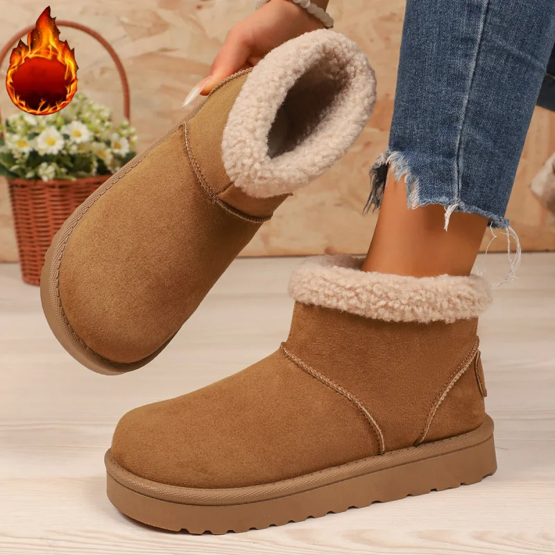 2025 Autumn Winter Suede Snow Boots For Women Flat Sole Plush Lined Ankle Booties Warm Non-Slip Outdoor Short Boots
2025 Autumn Winter Suede Snow Boots For Women Flat Sole Plush Lined Ankle Booties Warm Non-Slip Outdoor Short Boots