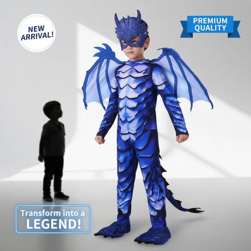 ☆YunCos The Frost Blue Dragon Knight Jumpsuit Halloween Costume with Wing Tail Mask Unisex☆
☆YunCos The Frost Blue Dragon Knight Jumpsuit Halloween Costume with Wing Tail Mask Unisex☆