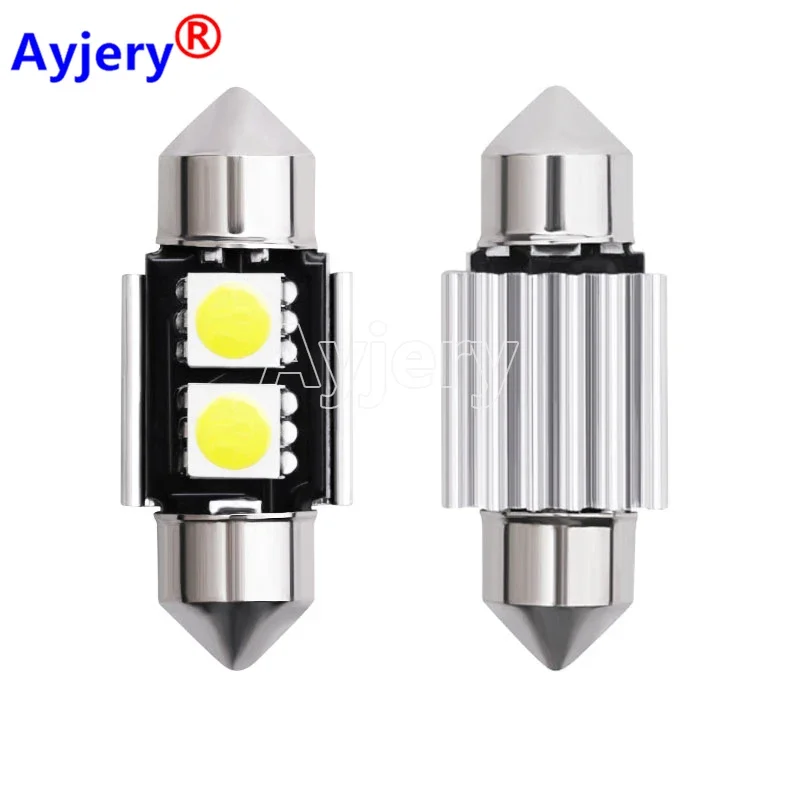 AYJERY 100PCS C5W LED Canbus Festoon 5050 2 Smd Car Bulb Interior Trunk Dome Reading Light License Plate Lamp White 31mm 12V
AYJERY 100PCS C5W LED Canbus Festoon 5050 2 Smd Car Bulb Interior Trunk Dome Reading Light License Plate Lamp White 31mm 12V