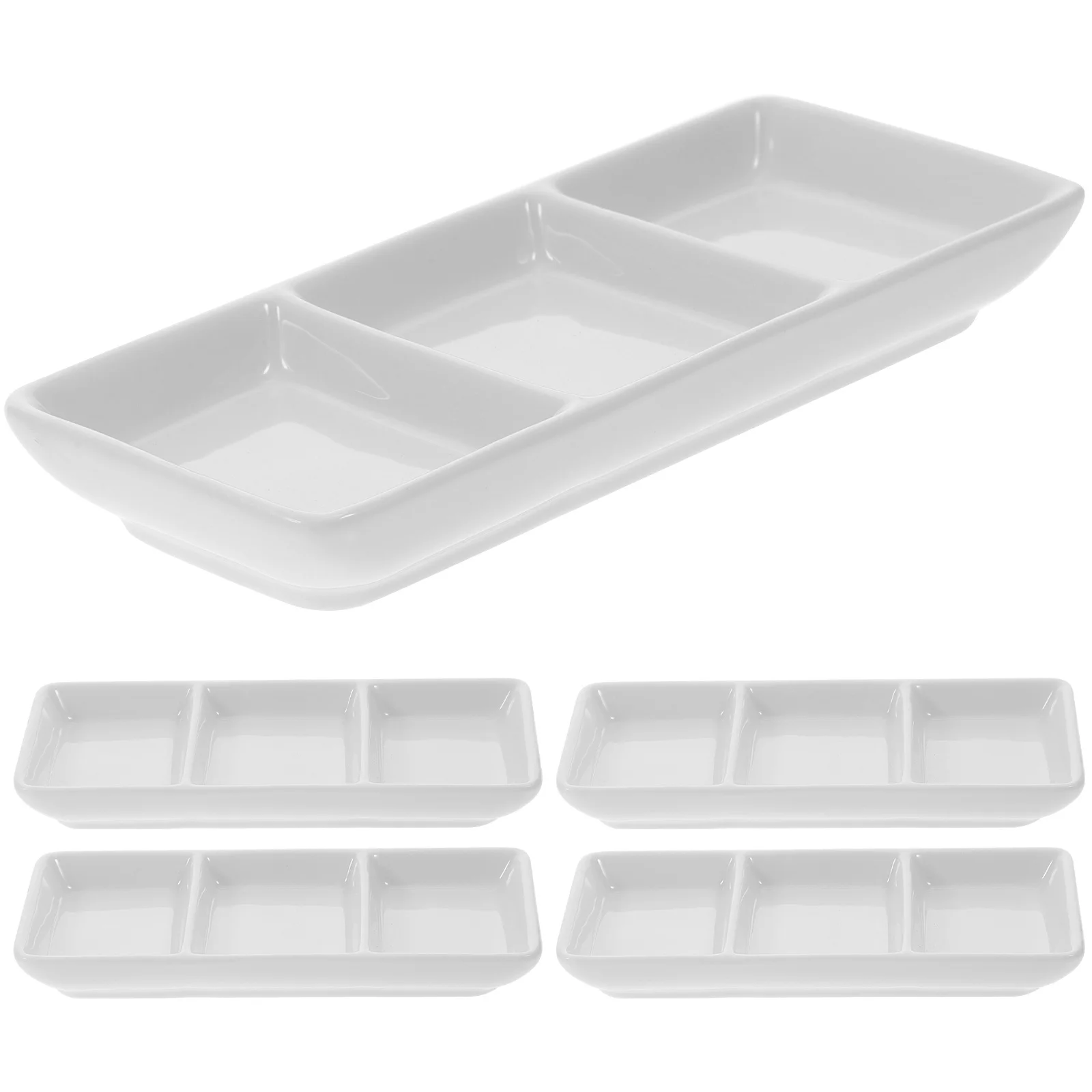 5Pcs Ceramic Dipping Dish 3-Grid Design Suitable for Home Restaurants Food Shops Catering Ceramic Dipping Dish
5Pcs Ceramic Dipping Dish 3-Grid Design Suitable for Home Restaurants Food Shops Catering Ceramic Dipping Dish